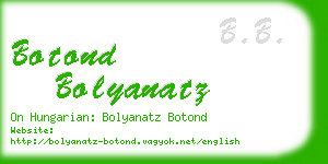 botond bolyanatz business card